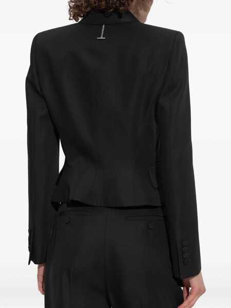 Sacouri Alexander McQueen Double-breasted Blazer BLACK Femei (BM 18364447) 4