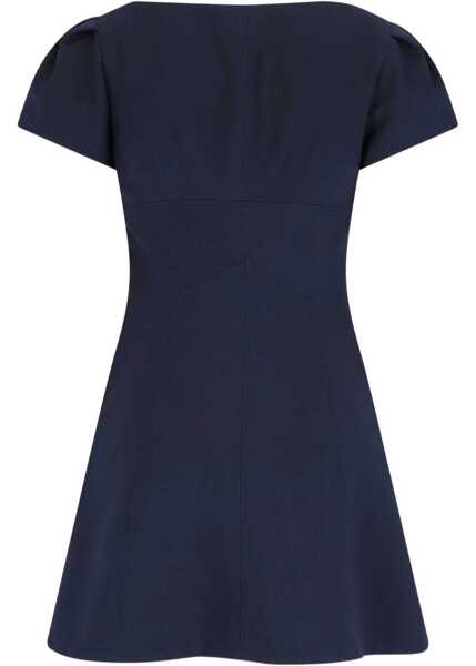 Rochii Alexander McQueen Short Dress with short gathered sleeves NAVY Femei (BM 18364450) 2