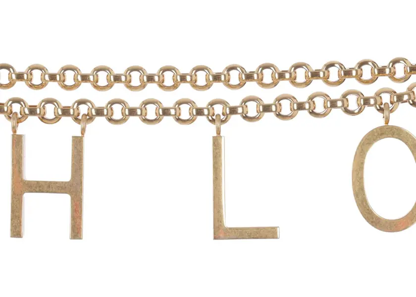 Curele Chloe Belt with pendants VINTAGE GOLD Femei (BM 18364513) 3