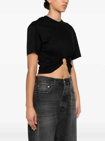 Tricouri RABANNE Cropped T-Shirt BLACK Femei (BM 18364567) 3