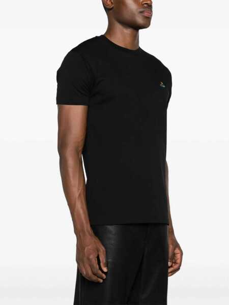 Tricouri Vivienne Westwood T-Shirt With Orb Embroidery BLACK Femei (BM 18364579) 4