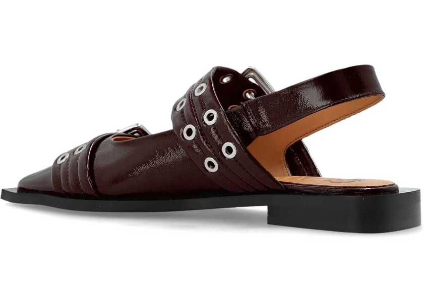 Balerini Ganni Ballerina Con Fibbia BORDEAUX Femei (BM 18364588) 5