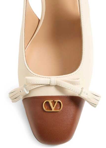 Pantofi cu toc Valentino Garavani Dcollet Valet Du Roi Slingback WHITE Femei (BM 18364777) 5