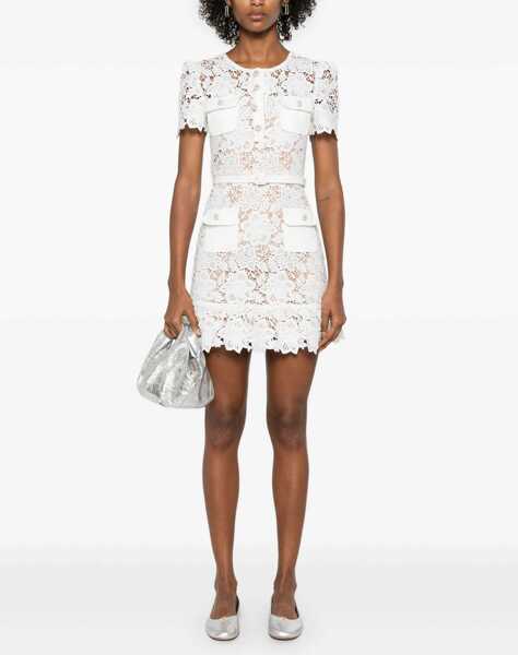 Rochii scurte Self-Portrait Lace Mini Dress With Belt WHITE Femei (BM 18364778) 2