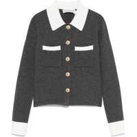 Cardigane Contrast collar Cardigan Femei