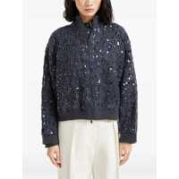 Cardigane Brunello Cucinelli Dama - Cardigane Brunello Cucinelli Sequined Cardigan NIGHT SKYNOTTEBLU FREDDO Femei (BM 18364852) - B-mall.ro