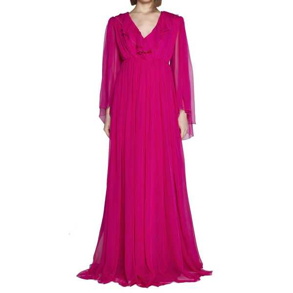 Rochii Gucci Gucci Silk Midi Dress Pink Femei (BM 18364860) 2