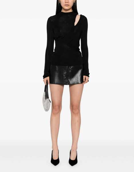 Topuri Self-Portrait Long sleeve knit Top BLACK Femei (BM 18364939) 2