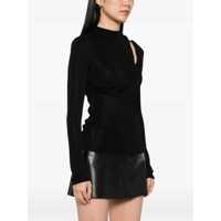 Topuri Self-Portrait Dama - Topuri Self-Portrait Long sleeve knit Top BLACK Femei (BM 18364939) - B-mall.ro