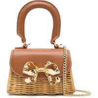 Genti de mana Self-Portrait Rattan Bow Handbag