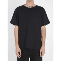 Tricouri Cotton T-Shirt With Check Collar Barbati
