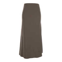 Fuste Beige Long Skirt With Side Hook And Loop Closure In Fabric Woman Femei