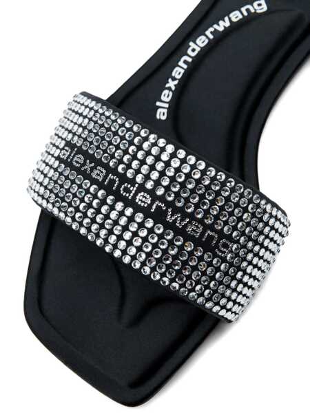 Pantofi cu toc Alexander Wang Alexander Wang Black And Silver Leather Sandals Black Femei (BM 18366264) 4