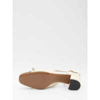 Pantofi cu toc Valentino Garavani Dama - Pantofi cu toc Valentino Garavani Dcollet Valet Du Roi Slingback WHITE Femei (BM 18366345) - B-mall.ro