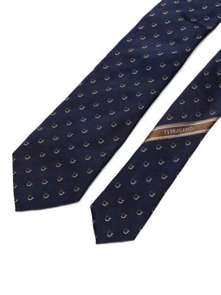 Accesorii Salvatore Ferragamo Salvatore Ferragamo Ties & Bow Ties BLUE/BROWN Barbati (BM 18366357) 2