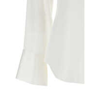 Imbracaminte PLAIN Dama - Camasi PLAIN White Shirt With Pointed Collar And Concealed Button Closure In Silk Woman WHITE Femei (BM 18366474) - B-mall.ro
