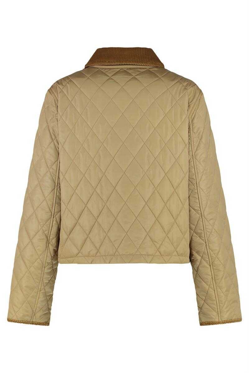 Geci Burberry Burberry Quilted Jacket With Snaps Beige Femei (BM 18367011) 2