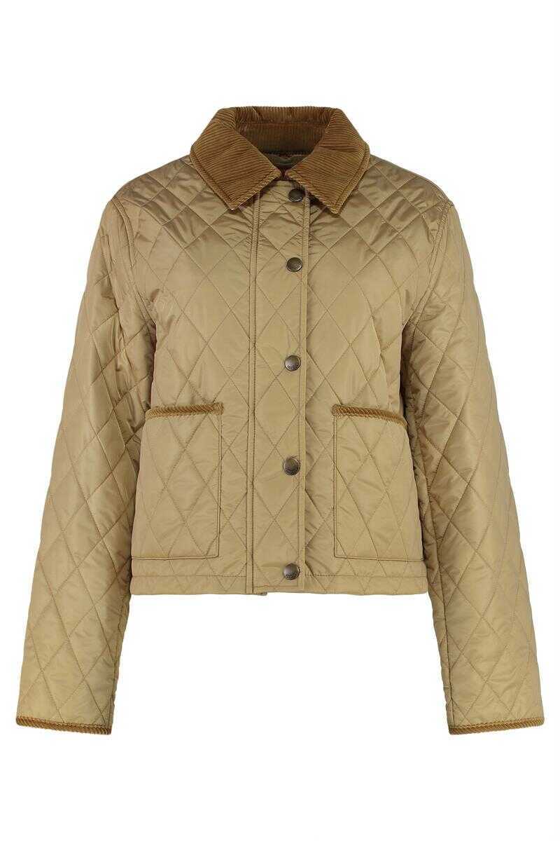 Geci Burberry Burberry Quilted Jacket With Snaps Beige Femei (BM 18367011) 1