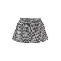 Pantaloni casual Hunza G Black Check Seersucker Shorts Femei