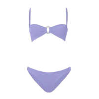 Costume de baie Hunza G Misty Bikini With Pearl Circle Lilac Femei