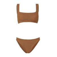 Costume de baie Hunza G Xandra Bikini Cocoa Metallic Femei