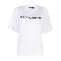 Tricouri Dolce & Gabbana Logo Cotton T-Shirt Femei