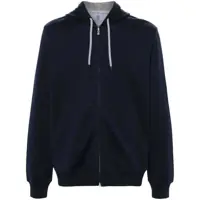 Bluze de trening Brunello Cucinelli Cotton Blend Zipped Hoodie Barbati