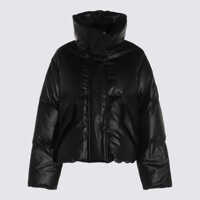 Geci MM6 Maison Margiela Black Leather Jacket Femei