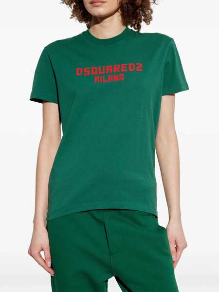 Topuri DSQUARED2 DSQUARED2  T-Shirts And Polos Green Femei (BM 18369429) 3