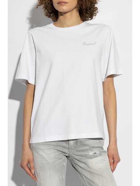 Topuri DSQUARED2 DSQUARED2  T-Shirts And Polos WHITE Femei (BM 18369444) 3