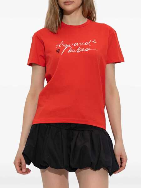 Topuri DSQUARED2 DSQUARED2  T-Shirts And Polos CORAL RED Femei (BM 18369453) 3