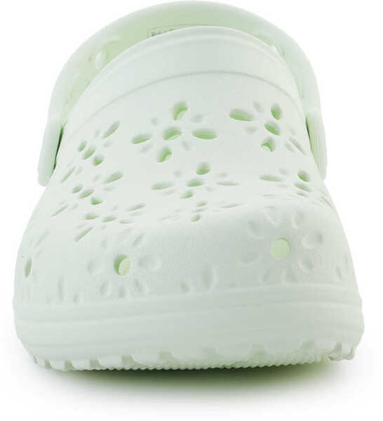 Slapi Crocs Classic Floral Cut Out Clog Jade Tint Green Femei (BM 18369865) 2