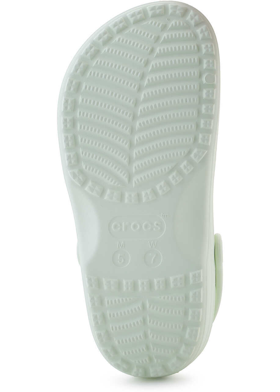 Slapi Crocs Classic Floral Cut Out Clog Jade Tint Green Femei (BM 18369865) 7