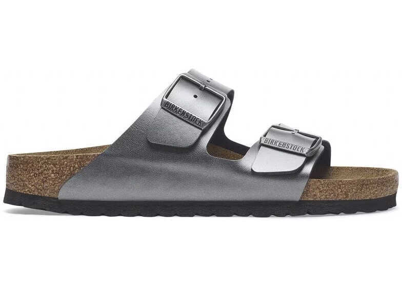 Slapi Birkenstock Arizona BS Metallic Black Silver Femei (BM 18369886) 2