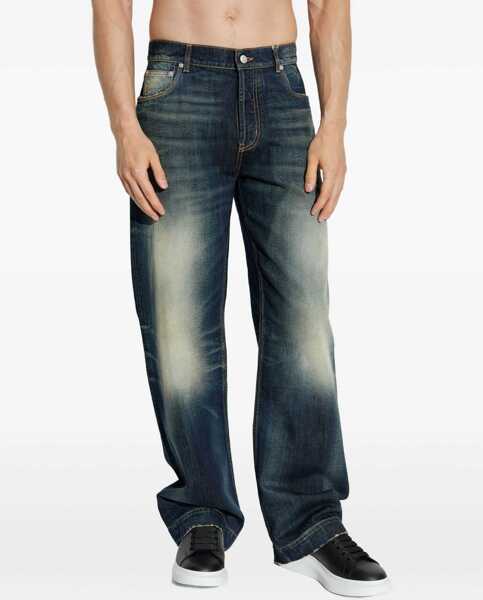 Blugi Alexander McQueen Vintage effect Jeans BLUE WASHED Barbati (BM 18369925) 3