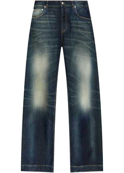 Blugi Alexander McQueen Vintage effect Jeans BLUE WASHED Barbati (BM 18369925) 1