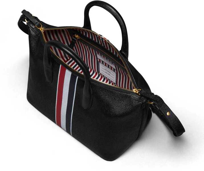 Genti de mana Thom Browne Small Duffle Handbag BLACK Barbati (BM 18369973) 4