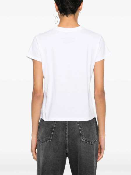 Tricouri MM6 Maison Margiela T-Shirt In Cotone WHITE Femei (BM 18370102) 4