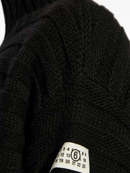 Pulovere MM6 Maison Margiela Turtleneck Sweater BLACK Barbati (BM 18370141) 5