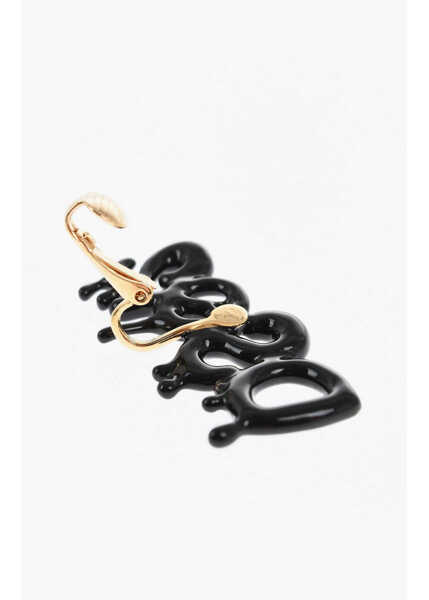 Cercei DSQUARED2 Single Clip-On Earring With Resin Detail Black Femei (BM 18370324) 3