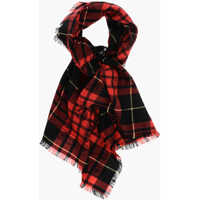 Esarfe Tartan Patterned Skull Wool Scarf Barbati