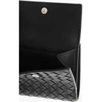 Portofele Bottega Veneta Dama - Portofele Bottega Veneta Woven Leather Bifold Wallet Black Femei (BM 18370357) - B-mall.ro