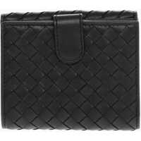 Portofele Woven Leather Bifold Wallet Femei