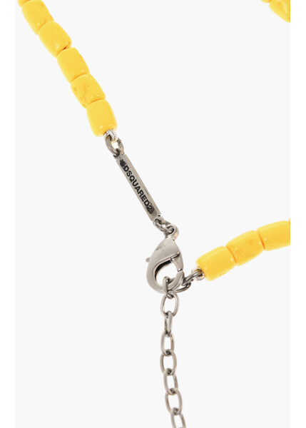 Coliere DSQUARED2 Solid Color Journey Charms Necklace With Resin Beads Yellow Barbati (BM 18370384) 3