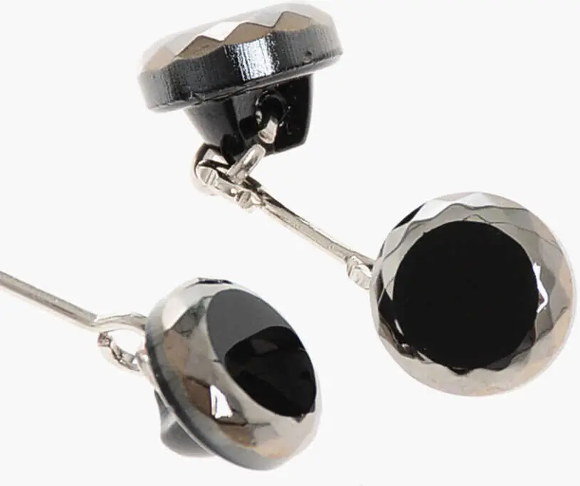 Butoni CORNELIANI Brass Cufflinks With Swarovskis Black Barbati (BM 18370390) 3