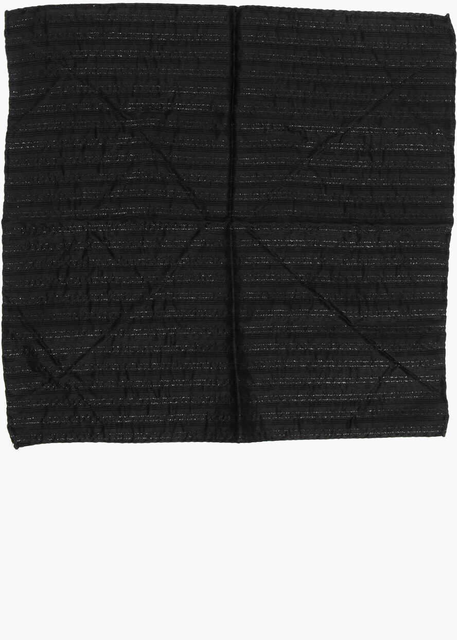 Esarfe CORNELIANI Cc Collection Silk Pocket Square With Lurex Motif Black Barbati (BM 18370393) 1