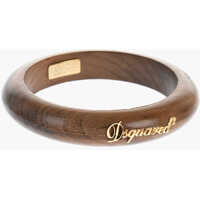Bratari Wooden Rigid Bracelet With Golden Logo Femei