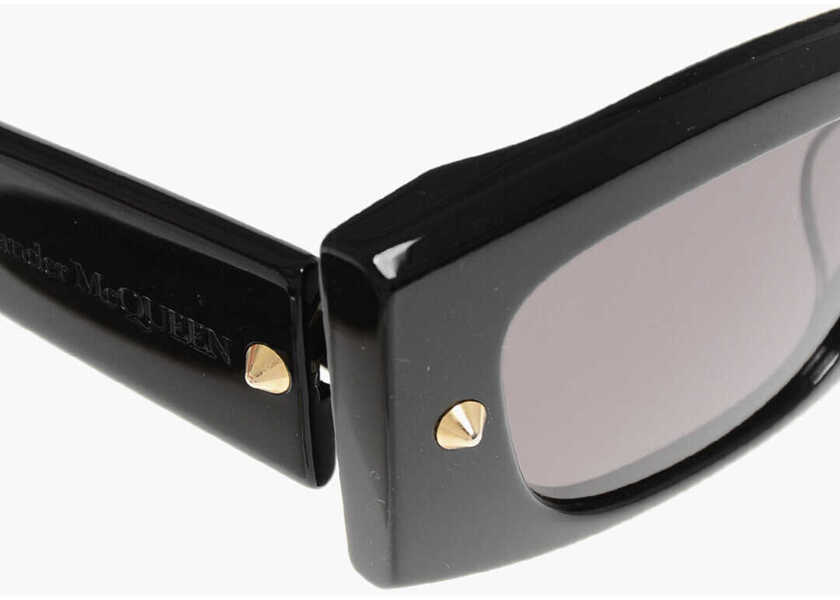Ochelari de soare Alexander McQueen Squared Sunglasses With Studded Detail Black Femei (BM 18370426) 4