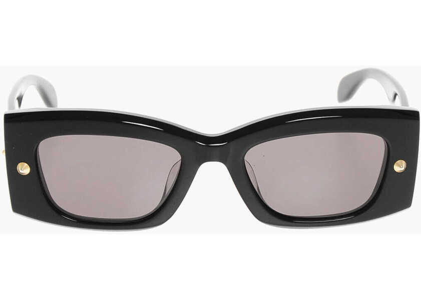 Ochelari de soare Alexander McQueen Squared Sunglasses With Studded Detail Black Femei (BM 18370426) 1
