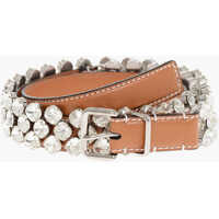 Curele Leather Belt With Jewel Detail 30Mm Femei